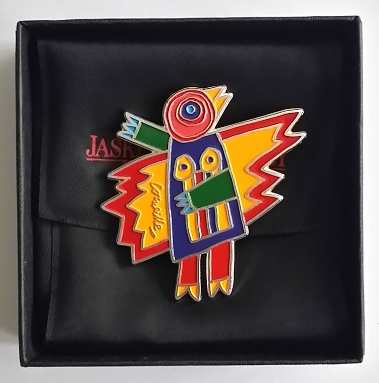 Corneille -  broche met emaile - L'oiseau kopen? Bied vanaf 75!