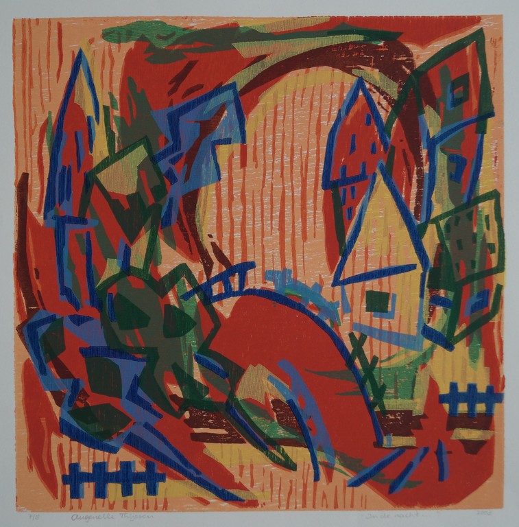 Angenelle Thijssen - gesigneerde houtsnede - kopen? Bied vanaf 1!