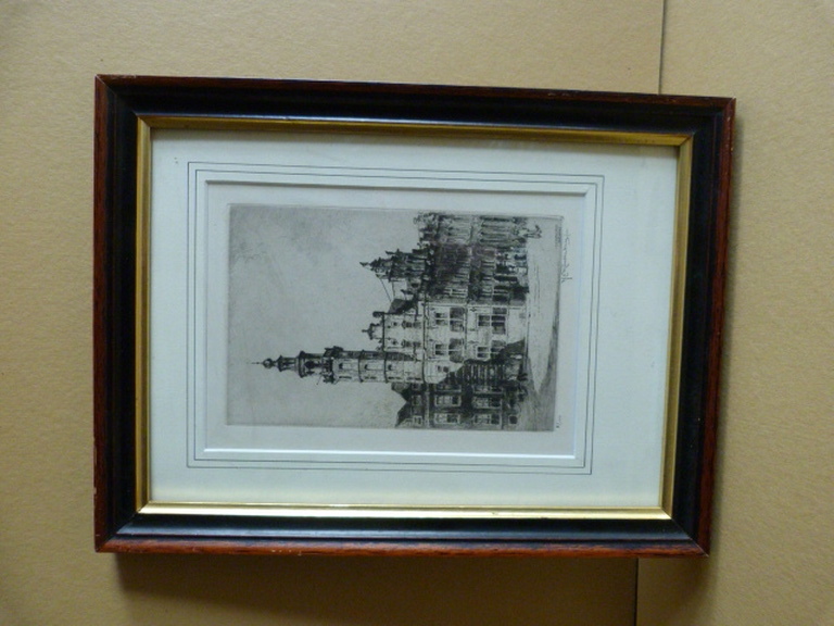 Het Stadhuis - Den Haag - ets. verkocht voor € 35!