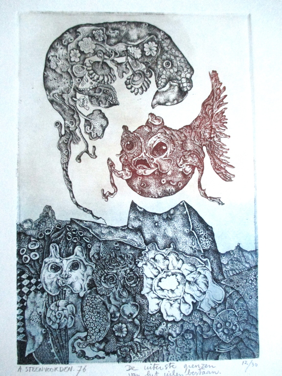 LAATSTE KEER: Ab van Steenvoorden, ets 1976 kopen? Bied vanaf 35!