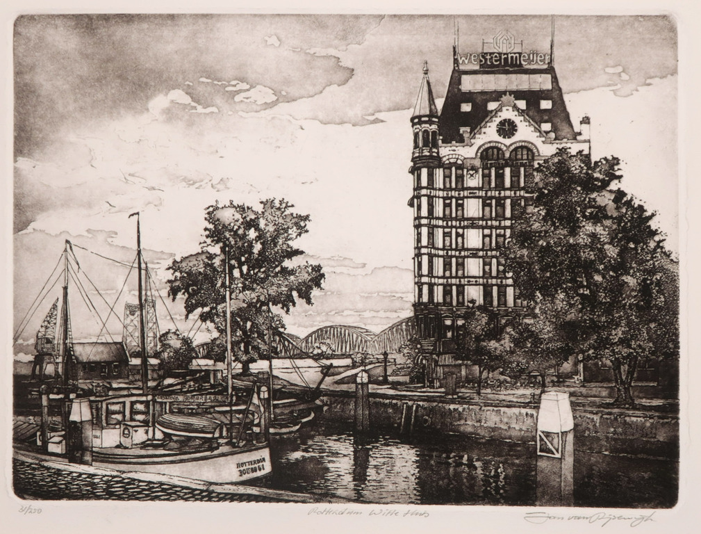 Jan van Rijsewijk: Ets, Rotterdam Witte Huis kopen? Bied vanaf 40!