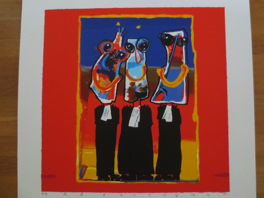 Ad Verstijnen - AD VERSTIJNEN - gesigneerde zeefdruk - ADVOCAATJES - 2007 verkocht voor € 90!