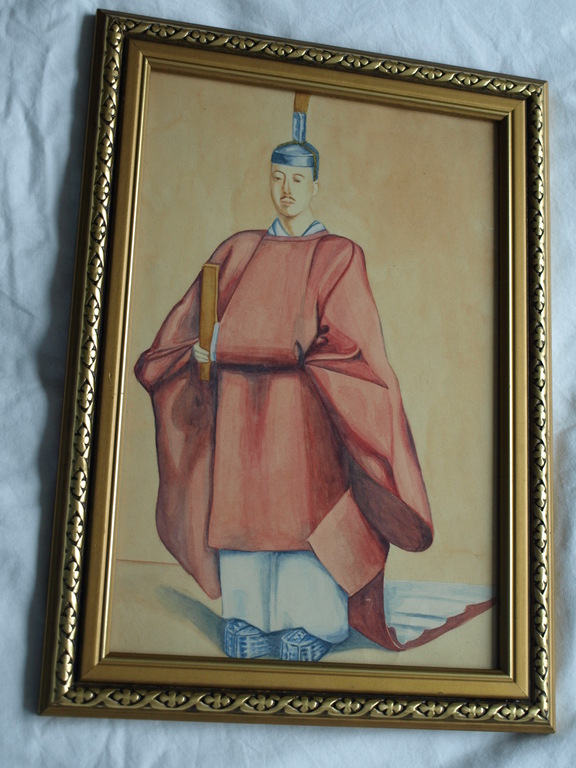 Onduidelijke signatuur: Aquarel – Japanse man – ingelijst – 1929 kopen? Bied vanaf 1!