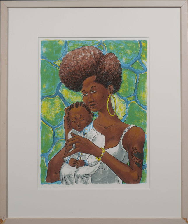 Frans Franciscus: Litho, Zwarte Madonna - Ingelijst kopen? Bied vanaf 1!