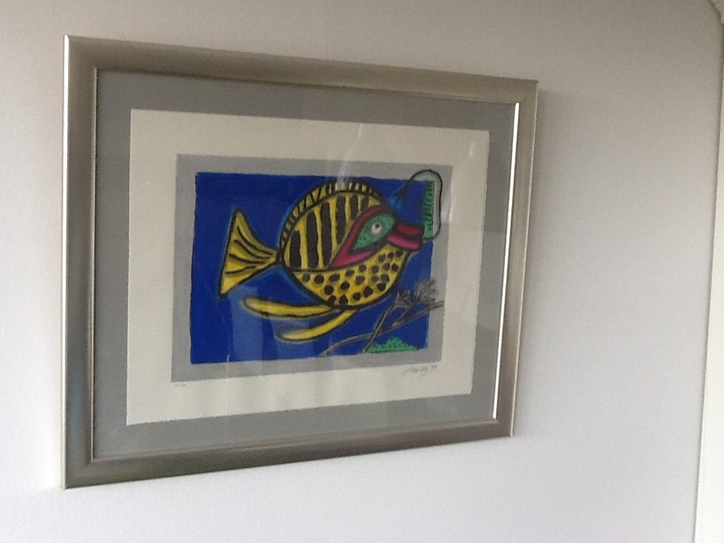 Corneille : Kleurenlitho, handgesigneerd en ingelijst verkocht voor € 200!