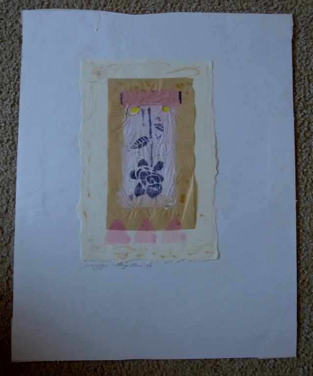 Onbekende kunstenaar, collage, 1987, handgesigneerd kopen? Bied vanaf 1!