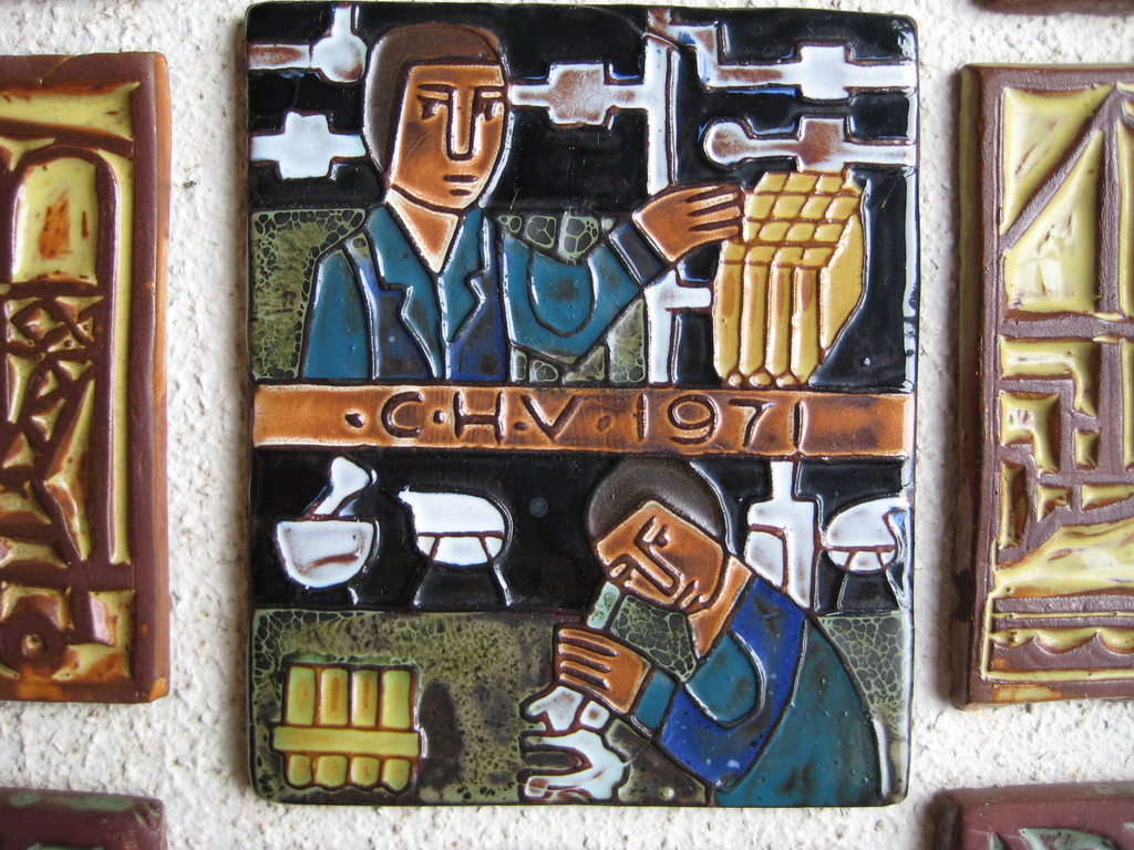 Henk Potters keramiek 2 stuks tegeltableau kopen? Bied vanaf 1!