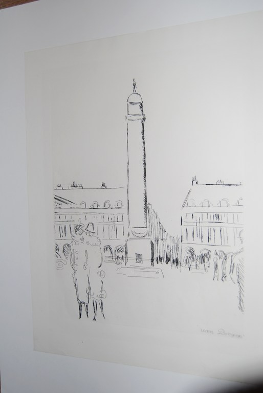 Kees van Dongen, Place Vendome, ets, 1937 verkocht voor € 100!