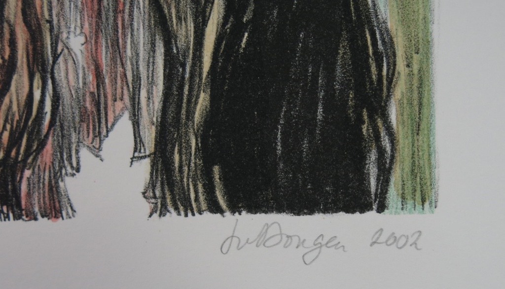 Iris van Dongen: Litho, Zelfportret met rook  kopen? Bied vanaf 35!