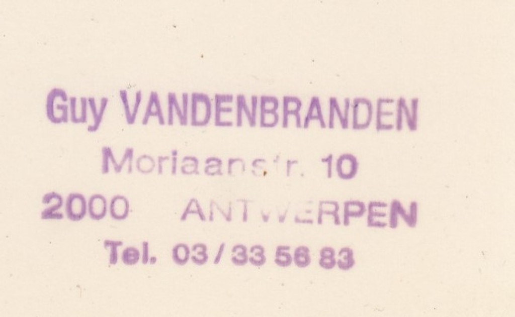 Guy Vandenbranden: Portretfoto,Gestempeld Vandenbranden en F.van den Bremt kopen? Bied vanaf 1!