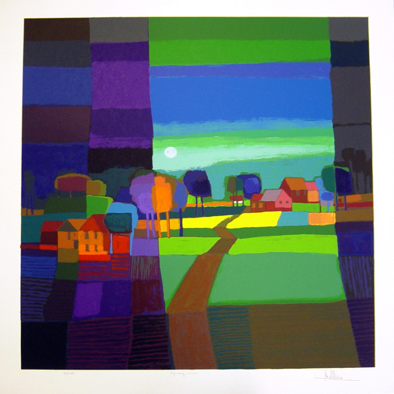 Ton Schulten - zeefdruk - Op weg 2000 kopen? Bied vanaf 495!