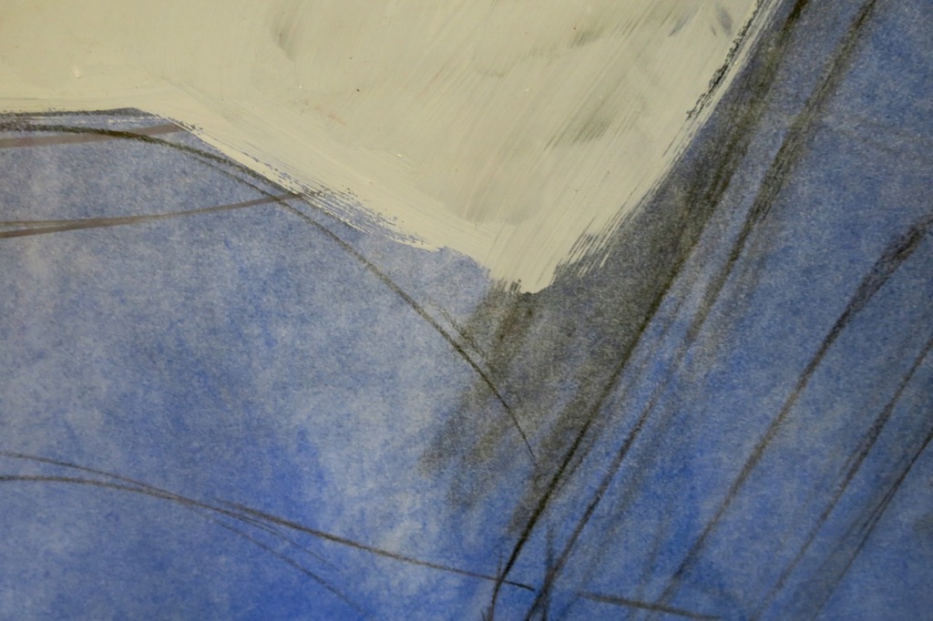 Mariette Linders: Gem.techniek, Blauwe stoel - Ingelijst (groot) kopen? Bied vanaf 35!