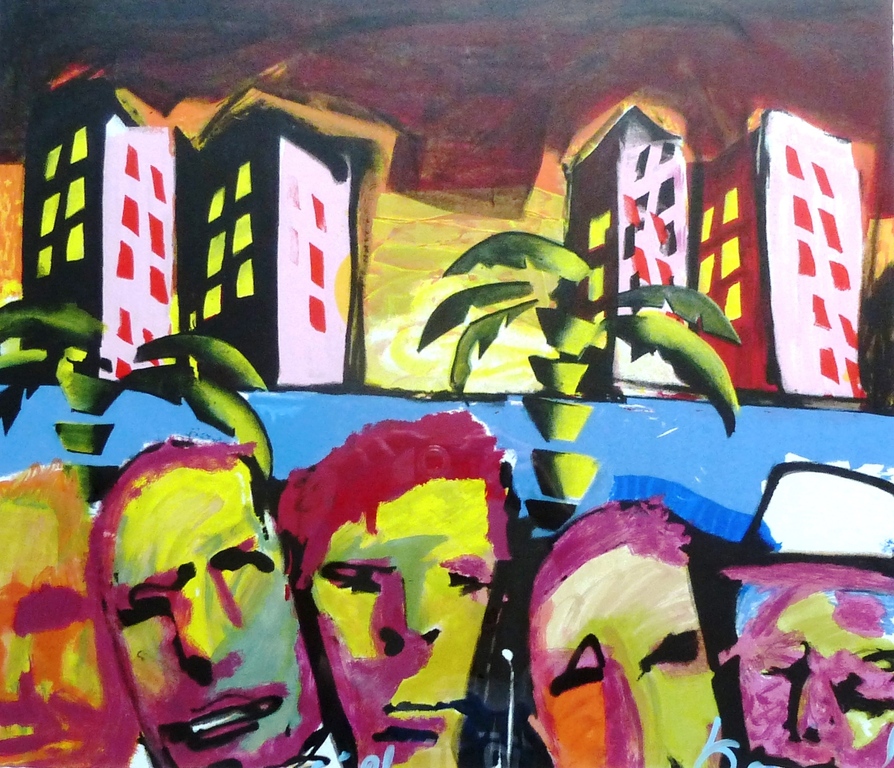 Herman Brood, ingelijste zeefdruk: Family Affair, handgesigneerd, voor kopen? Bied vanaf 395!