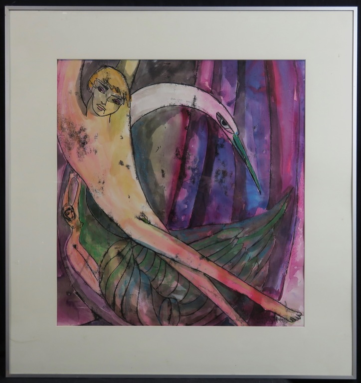 Franca Muller Jabusch: Gouache, Adolescent - Ingelijst kopen? Bied vanaf 35!