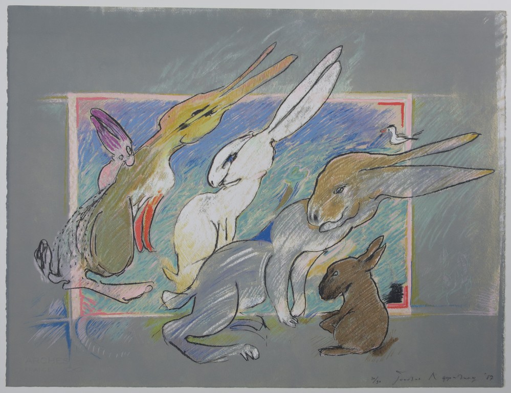 Jacobus Kloppenburg: Litho, Z.T. Hazen verkocht voor € 60!