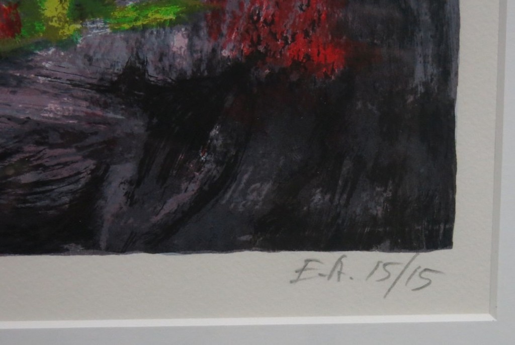 Charlotte Molenkamp: Zeefdruk, Zonder titel (gezicht) - ingelijst kopen? Bied vanaf 150!