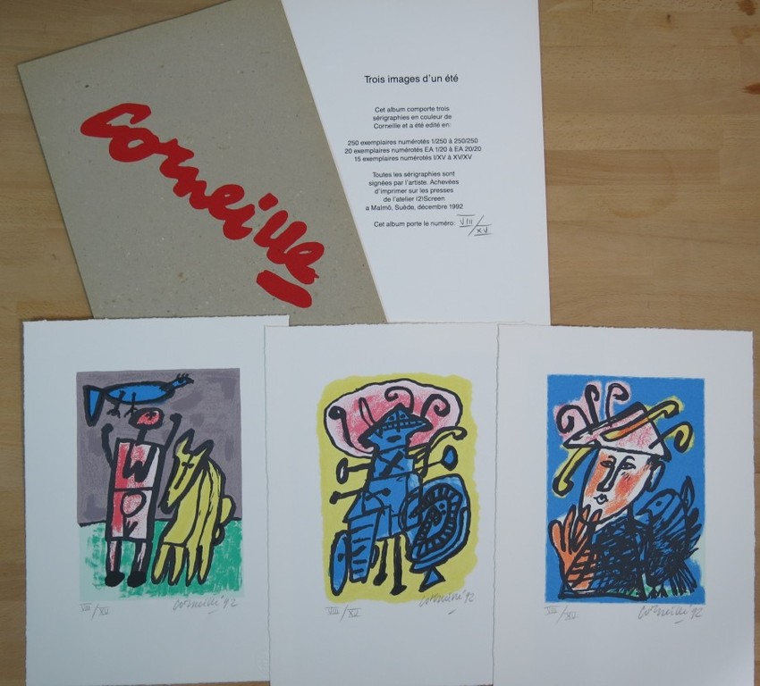 Corneille: 3x Zeefdruk, Portfolio Trois images d'un ete verkocht voor € 320!