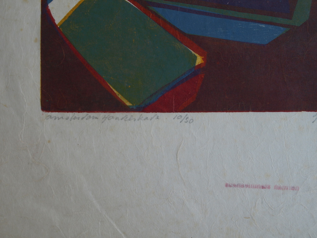Herman Stammeshaus :  Houtsnede – Handelskade Amsterdam - 1959 kopen? Bied vanaf 1!