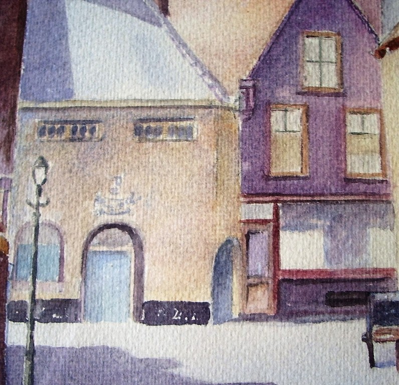 Wim Motz: tekening/aquarel, Achterhaven Rotterdam/Delfshaven kopen? Bied vanaf 50!