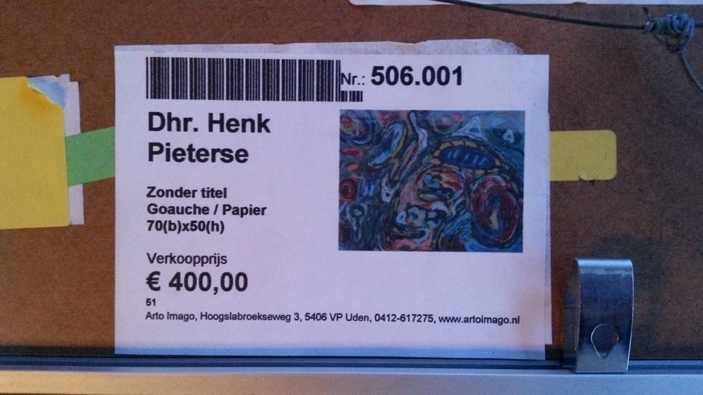 Henk Pieterse (1955) - gouache op papier kopen? Bied vanaf 45!