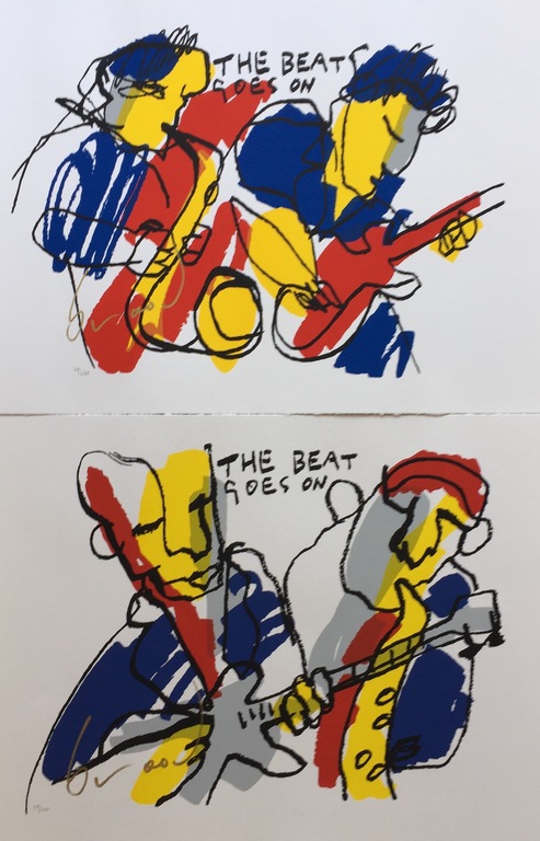 Herman Brood - The Beat Goes On (set) - Hand gesigneerde zeefdruk verkocht voor € 380!