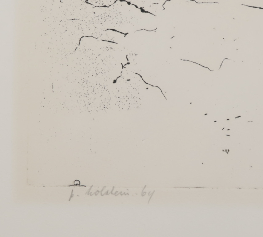 Pieter Holstein: Handgekleurde Ets, Z.T. twee meisjes met rode mutsjes kopen? Bied vanaf 50!