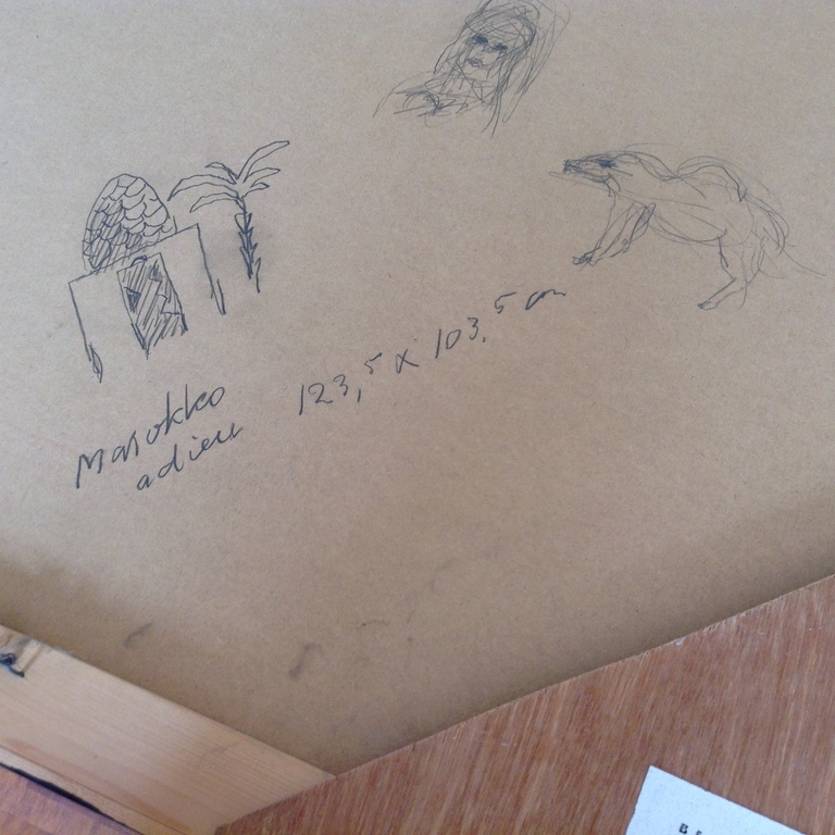 Bert Braam - Acryl op hout - Marokko Adieu 123,5 x 103,5cm kopen? Bied vanaf 500!