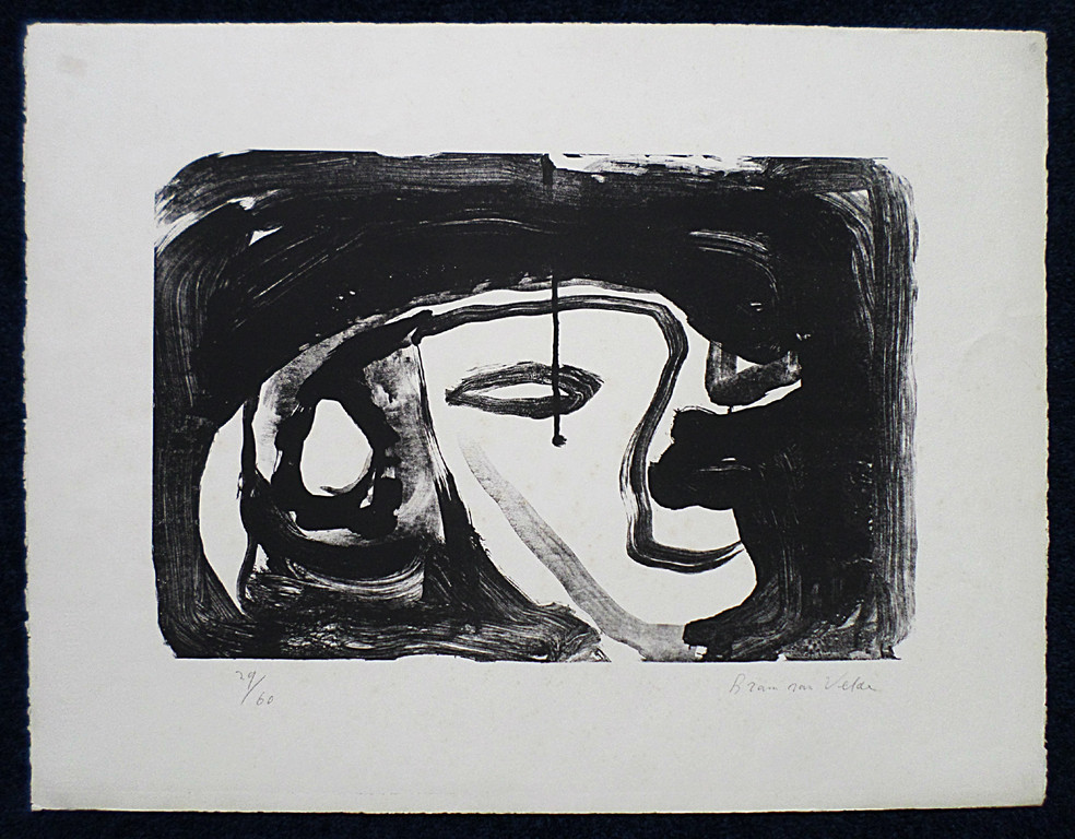Bram van Velde - Compositie in Zwart Wit, litho kopen? Bied vanaf 190!