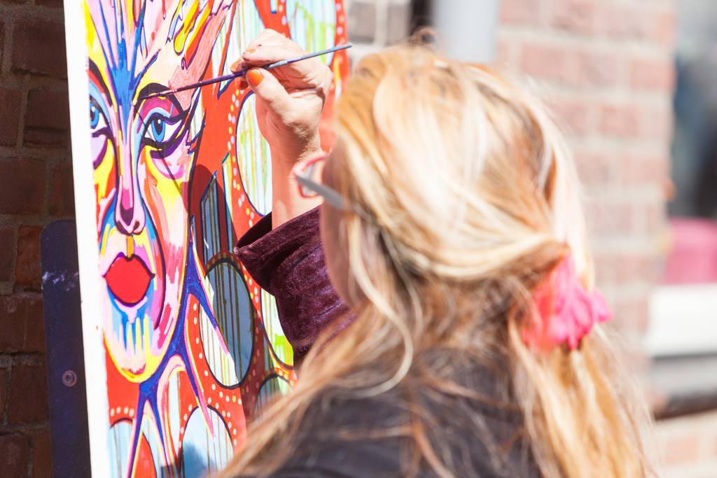 Zippora Meijer - Looking For The Right Way -  acryl op katoen 80 x 80 cm kopen? Bied vanaf 1!