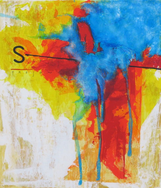 Piotr Konkel: Litho, The horse - Ingelijst verkocht voor € 40!