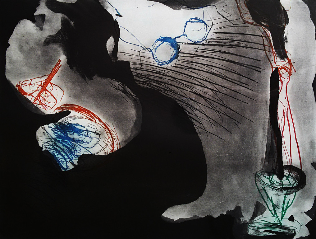 Ger Lataster - Compositie met bril, aquatint ets (mooi ingelijst) verkocht voor € 68!