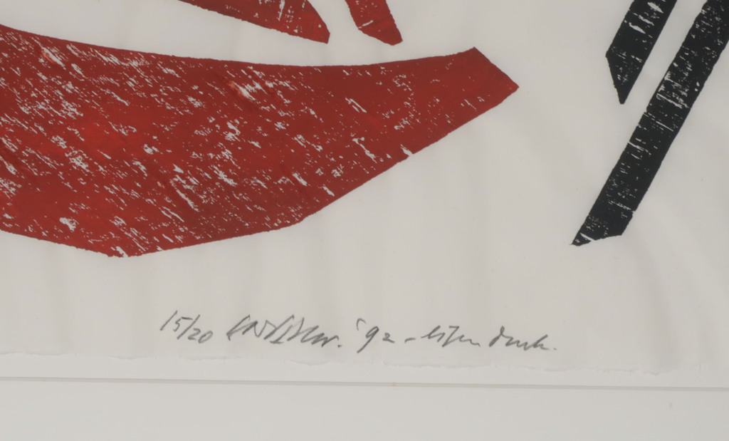 Carel Visser: Houtsnede op Rijstpapier, Z.T. - Ingelijst (Groot!) kopen? Bied vanaf 250!