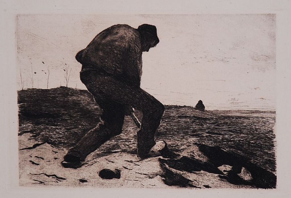 Willem Witsen: Ets. Heiwerker uit 1888 verkocht voor € 250!