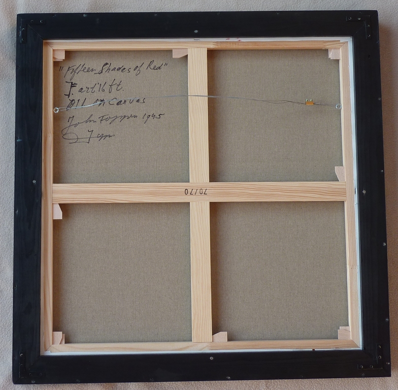 John Foppen - 'Fifteen Shades of Red' - olieverf op canvas - in baklijst kopen? Bied vanaf 150!