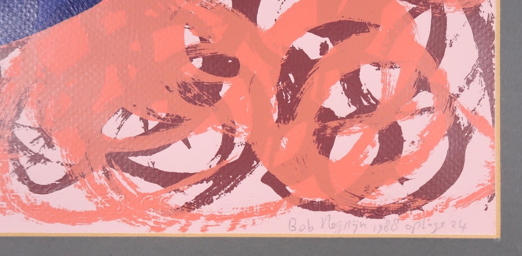 Bob Negryn: 2x Zeefdruk achter passe-partout, Z.T. (Groot) kopen? Bied vanaf 1!