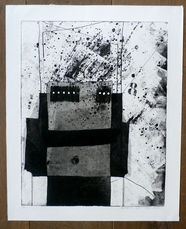 Jan Naezer - abstracte ets - 1980 kopen? Bied vanaf 20!