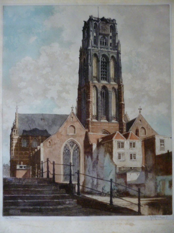 Hendrikus Elias Roodenburg  - kleurenets - Laurenskerk Rotterdam kopen? Bied vanaf 50!