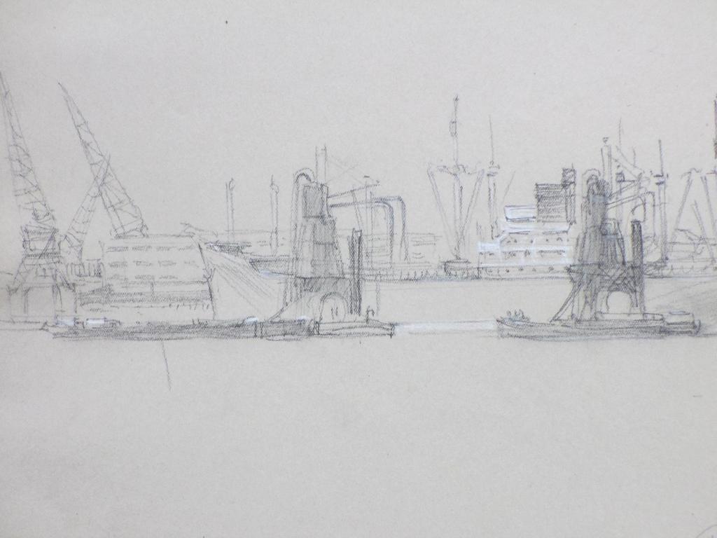 Willem van Dort Jr., Haven Rotterdam-Loyd, Tekening 1949 kopen? Bied vanaf 45!