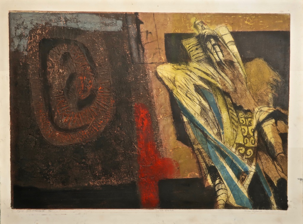 Ru van Rossem: Ets, Egun - Gun dancer II verkocht voor € 85!