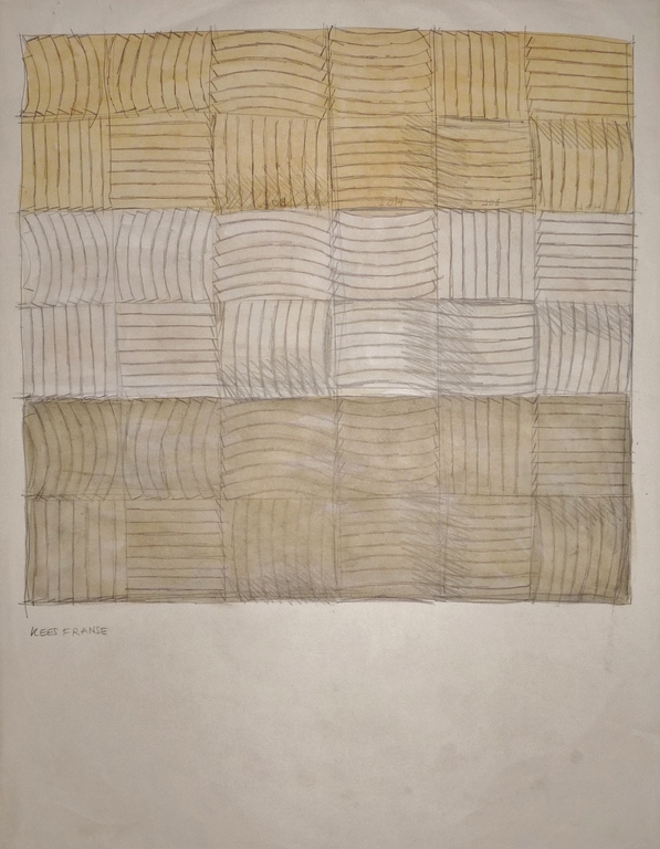 Kees Franse, Gem. techniek - Ontwerptekening, Gesigneerd verkocht voor € 75!