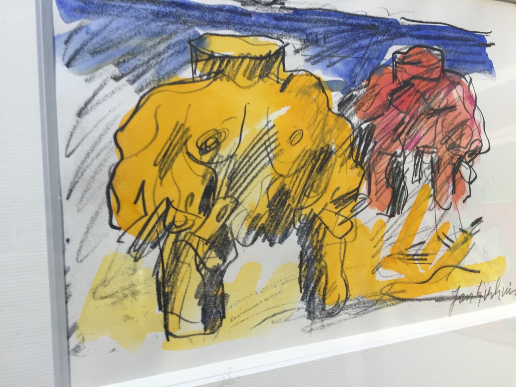 JAN SIERHUIS Originele Aquarel van de bekende ( CoBrA ) kunstenaar. kopen? Bied vanaf 1!
