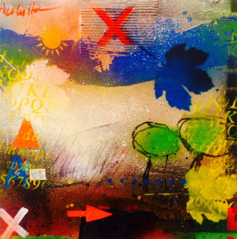 Theo koster, gemengde techniek, summertime blues verkocht voor € 190!