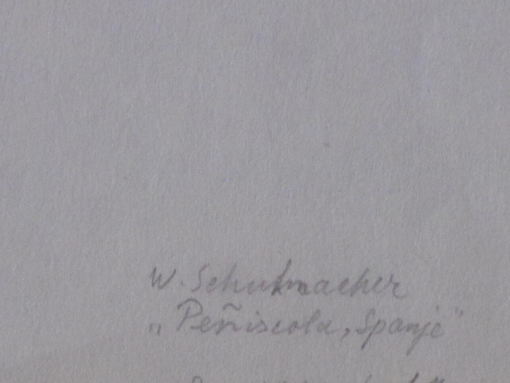 Wim Schuhmacher, Peniscola Spanje, Kleurenlitho kopen? Bied vanaf 30!