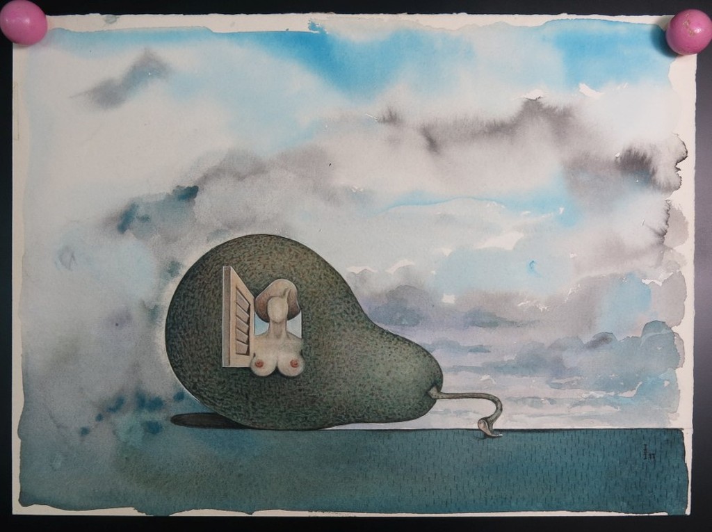 Ivan Ingen: Aquarel, Gevuld venster kopen? Bied vanaf 1!