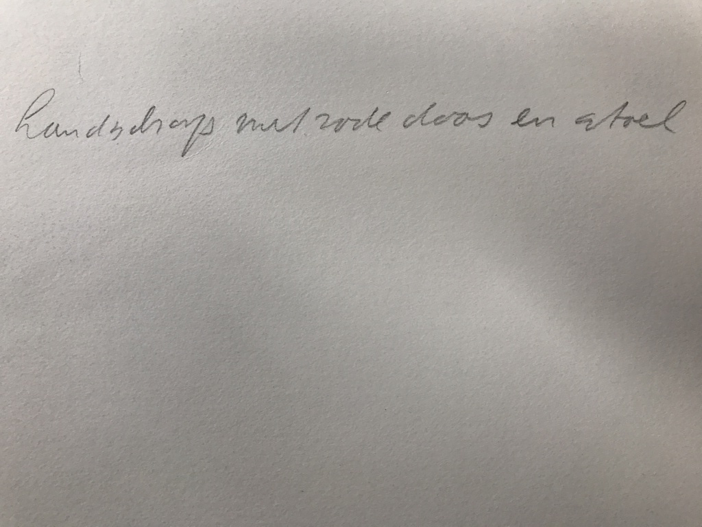 JAN SIERHUIS originele zeefdruk , landschap met rode doos en stoel1971 kopen? Bied vanaf 1!