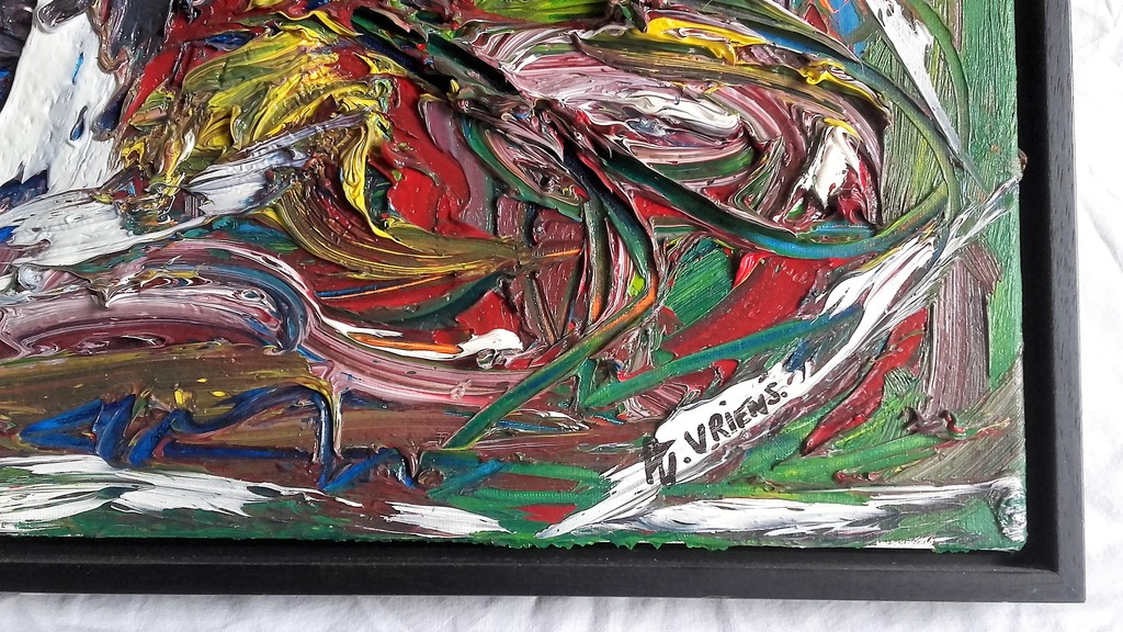 A. Vriens - Acrylverf op linnen - Gesigneerd en ingelijst kopen? Bied vanaf 1!