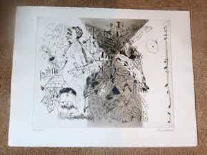 Lucebert - Lucebert, Lof der Vetzucht, handgesigneerd en genum, 1976 verkocht voor € 295!