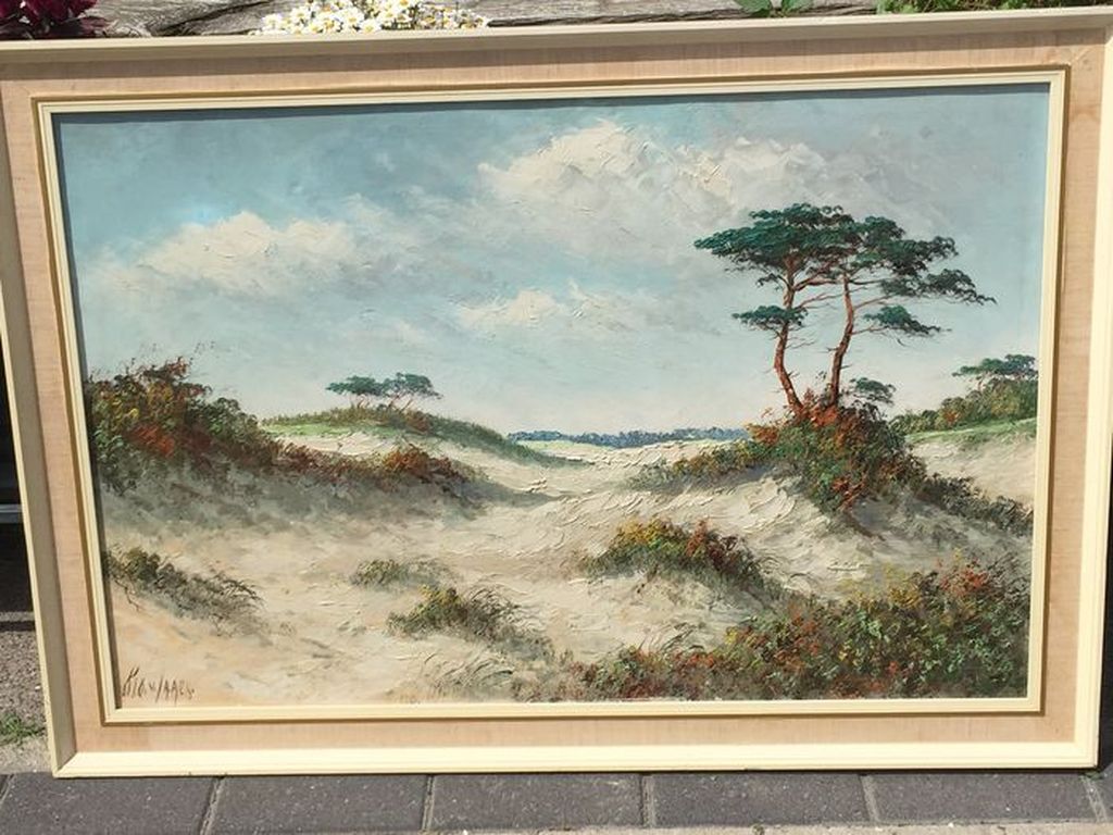 Duinlandschap, olieverf op doek, gesigneerd kopen? Bied vanaf 1!