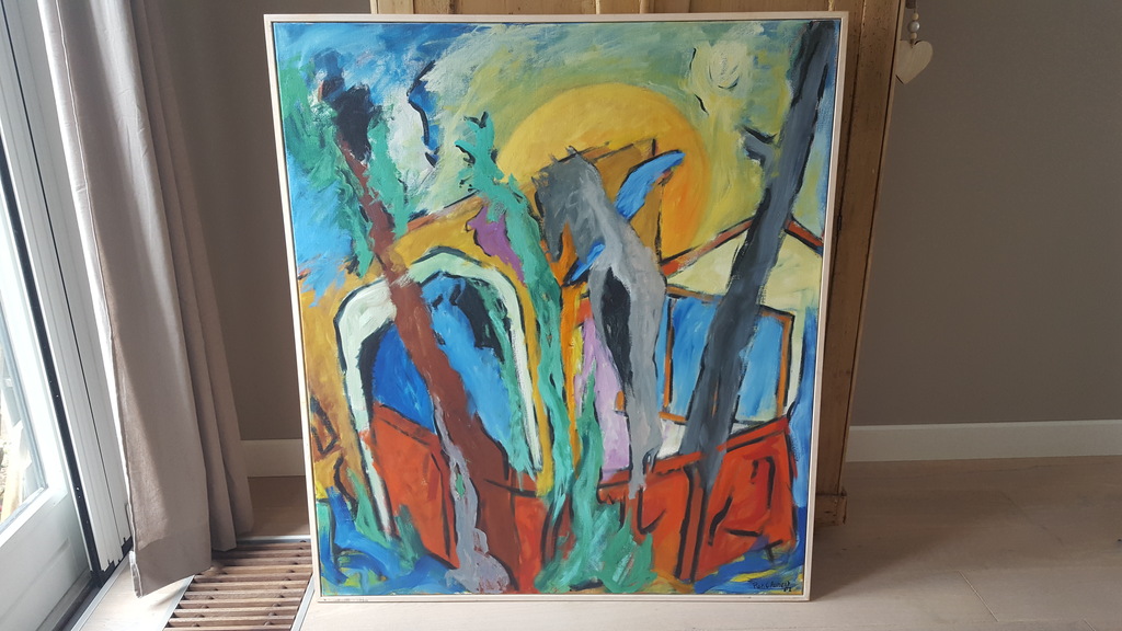 Laatste keer! : Piet Clement (1935-2012) - olie op doek, gesigneerd r.o. en '82 kopen? Bied vanaf 175!