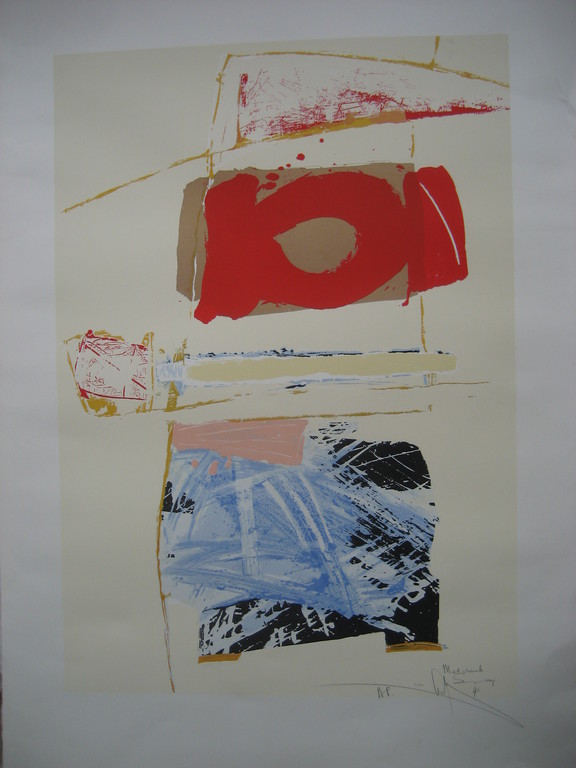 Arty Grimm  -  Grote abstracte zeefdruk (1992)   kopen? Bied vanaf 45!